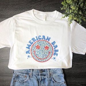 American Babe White T-shirt